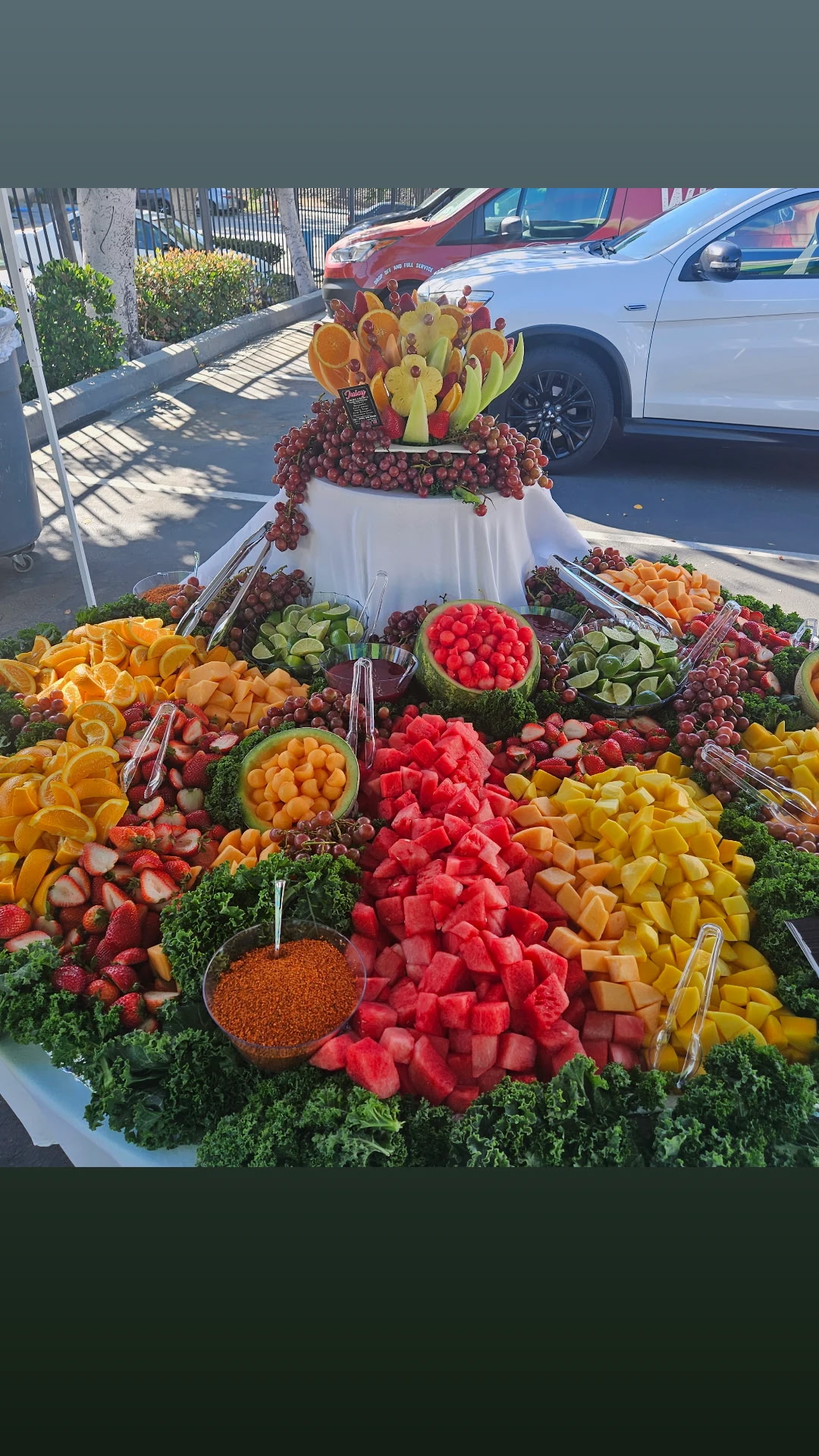 Fresh colorful fruit display
