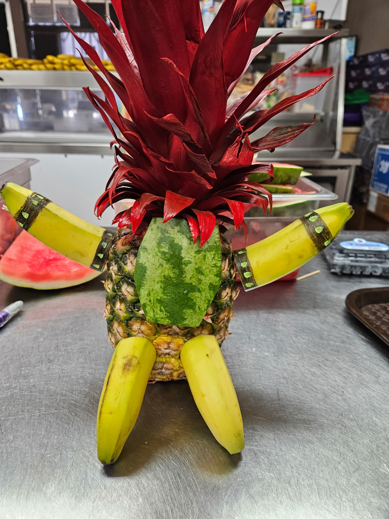 Pineapple fruit sculpture