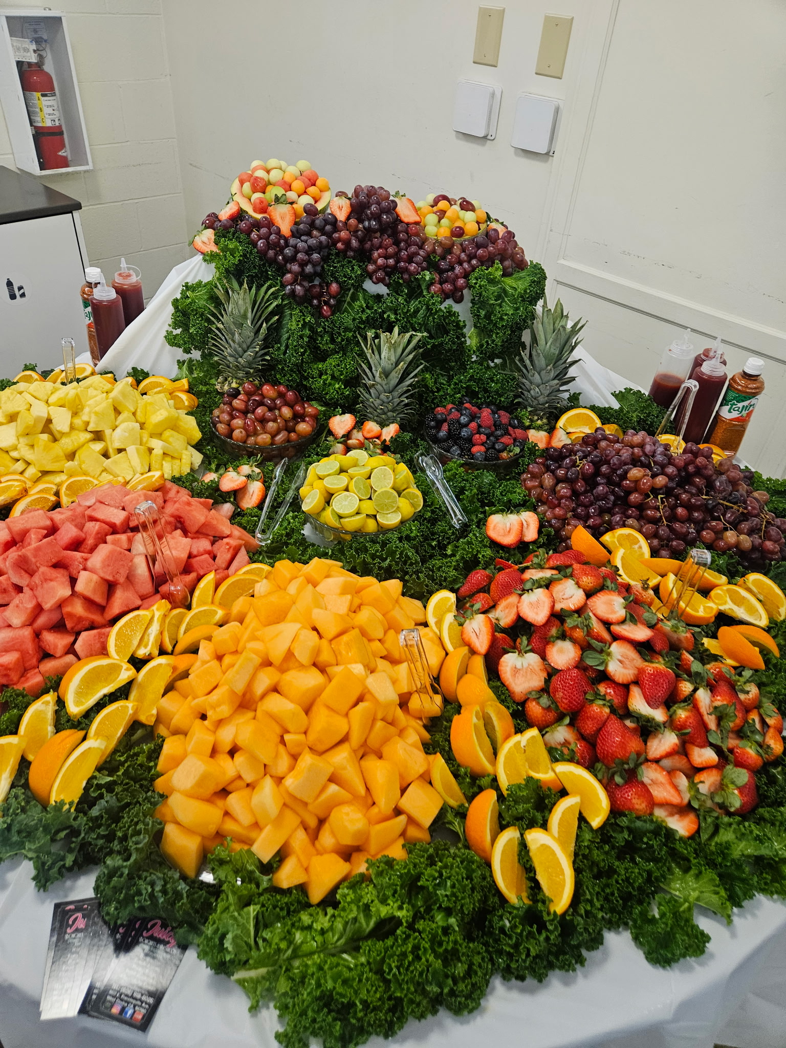 Large event fruit catering display